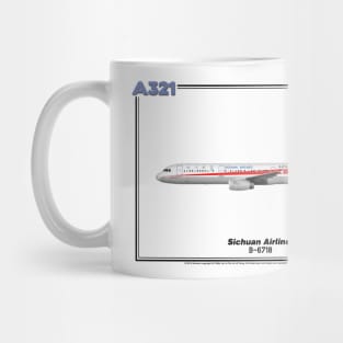 Airbus A321 - Sichuan Airlines (Art Print) Mug